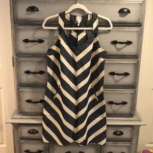 EUC Anthropologie denim blue/cream jumper. Size 8